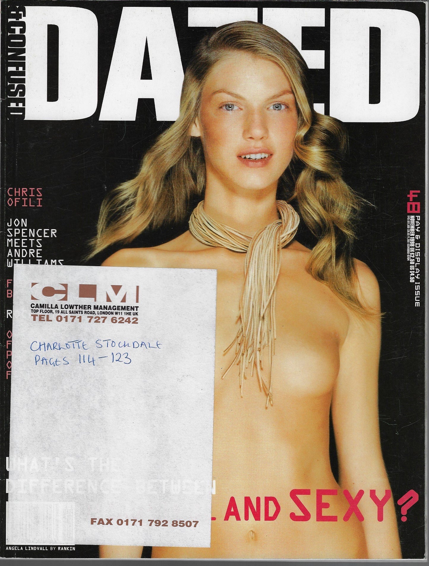 Dazed & Confused Magazine 1998 - Angela Lindvall