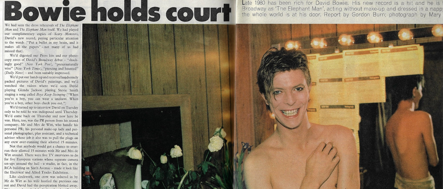 The Sunday Times Magazine - COSEY FANNI TUTTI David Bowie B