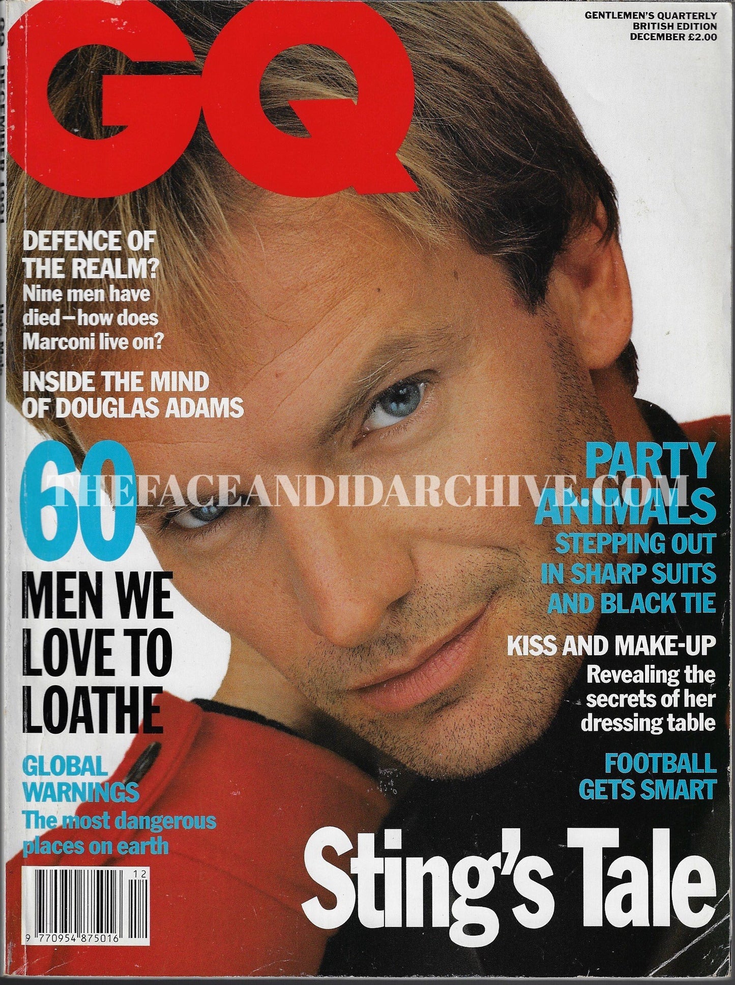 GQ Magazine December 1991 - Sting