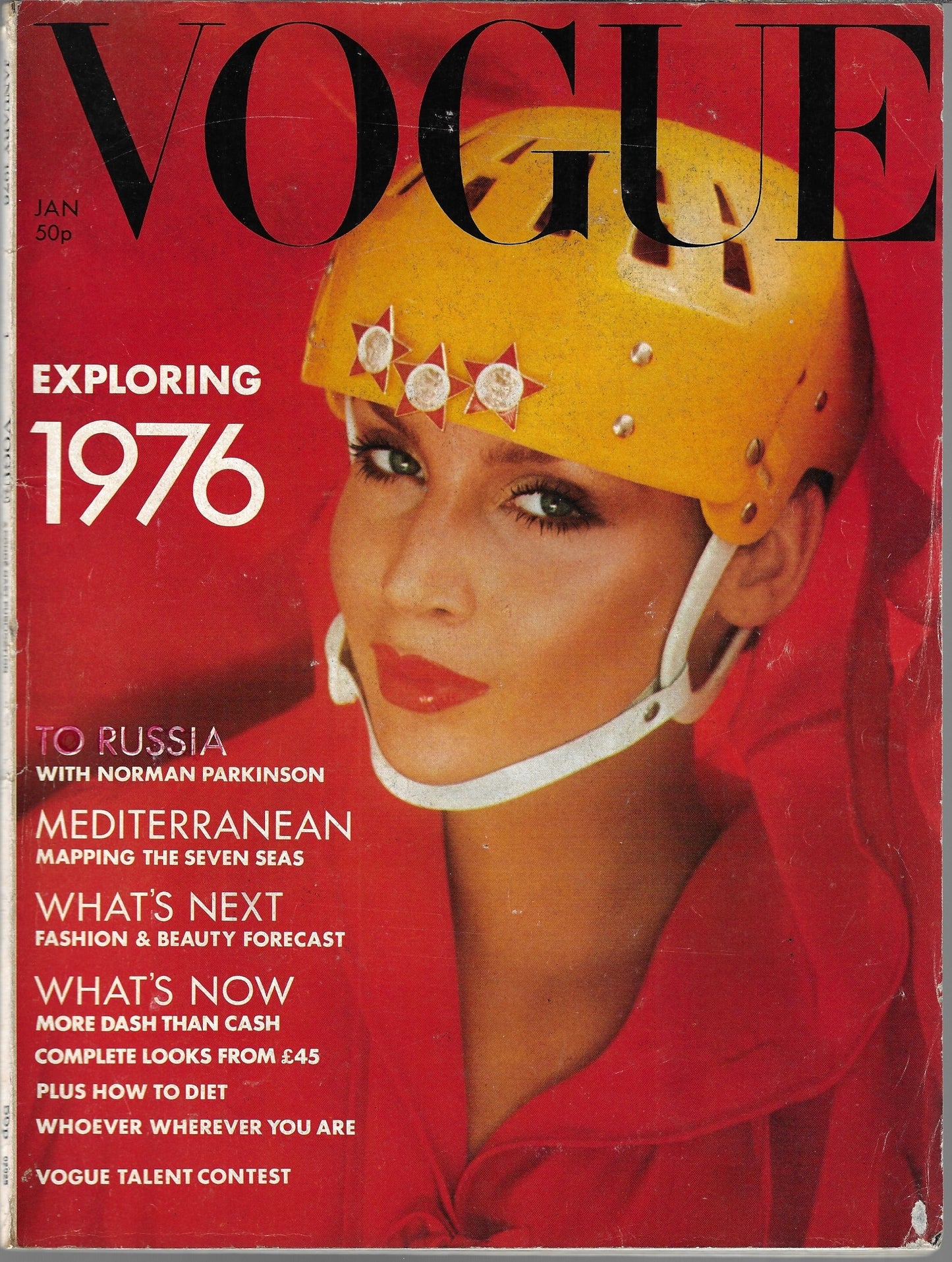 Vogue Magazine January 1976 - JERRY HALL Norman Parkinson RUSSIA