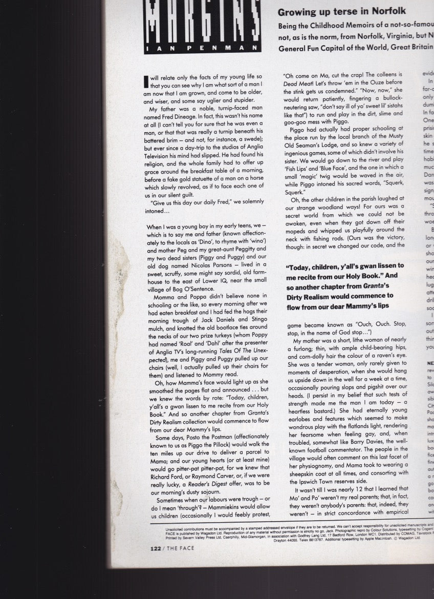 The Face Magazine 1989 - Holly Johnson