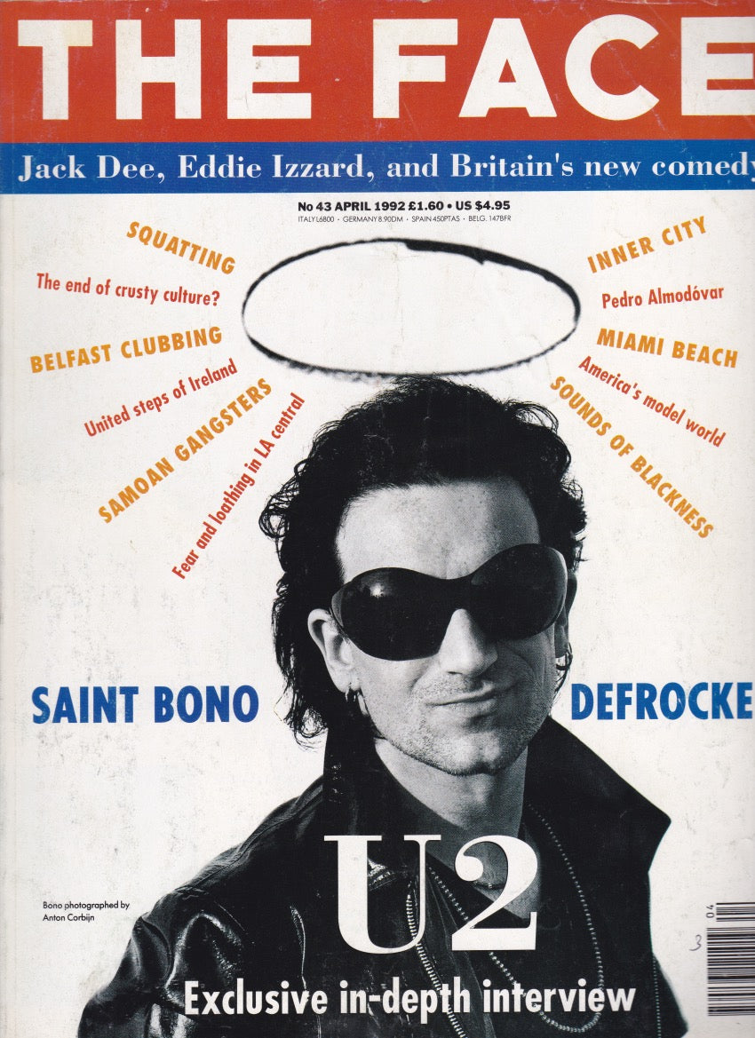 The Face Magazine Bono U2 - 1992