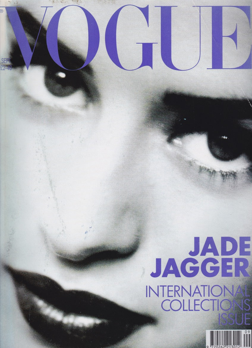 Vogue Magazine September 1990 - Jade Jagger