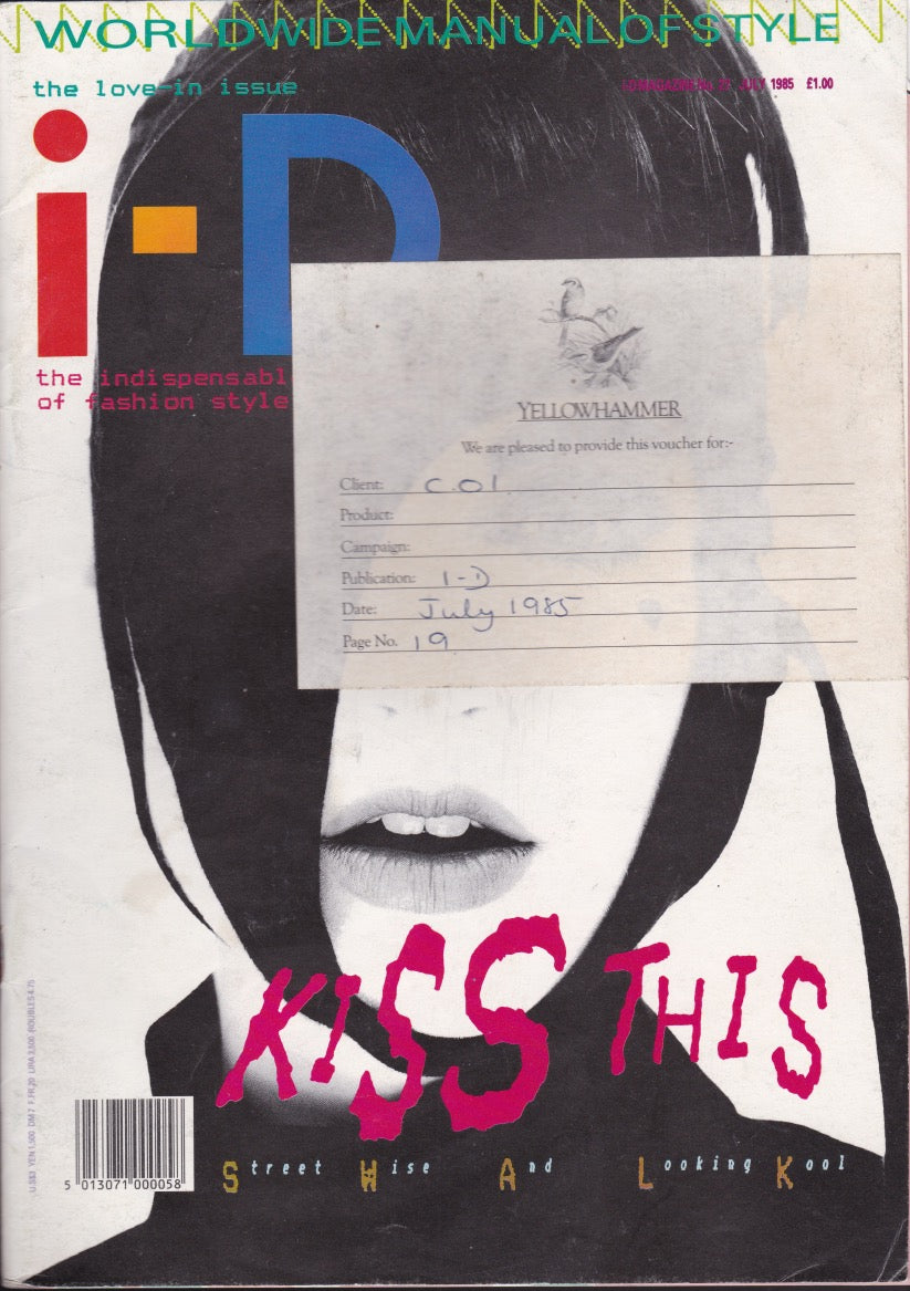 I-D Magazine 27 - Kathy Kanada 1985
