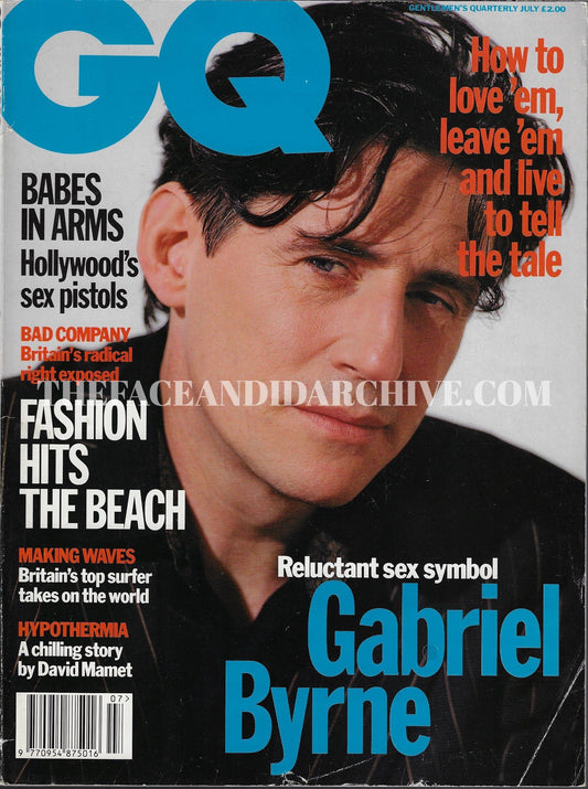 GQ Magazine July 1993 - Gabriel Byrne
