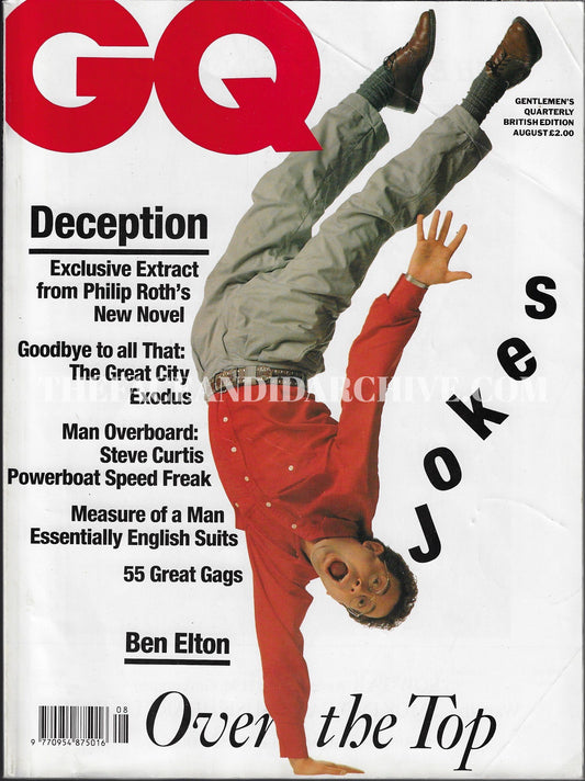 GQ Magazine August 1990 - Ben Elton