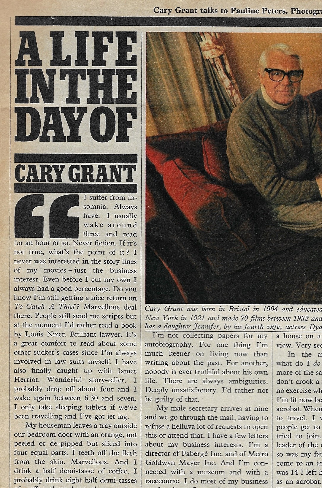 S Times Magazine - Cary Grant Life Day