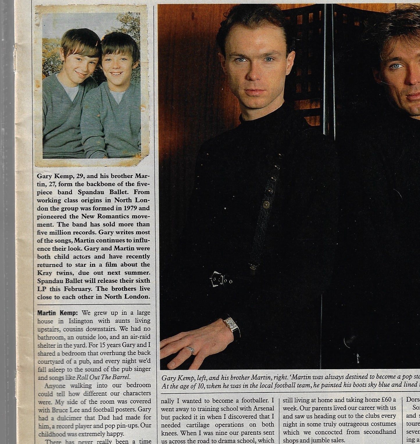 S Times Magazine - Gary Martin Kemp Spandau Ballet Relative Values