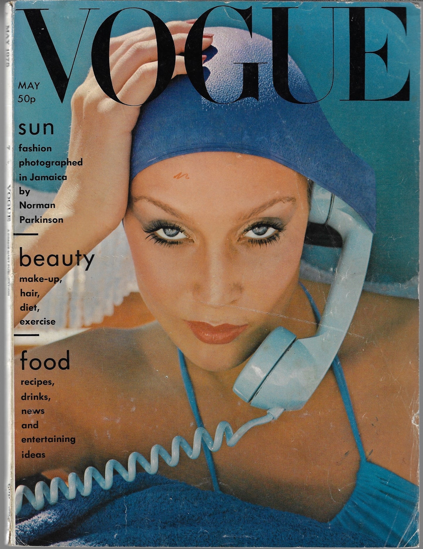 Vogue Magazine May 1975 - JERRY HALL Norman Parkinson ANTONIO LOPEZ