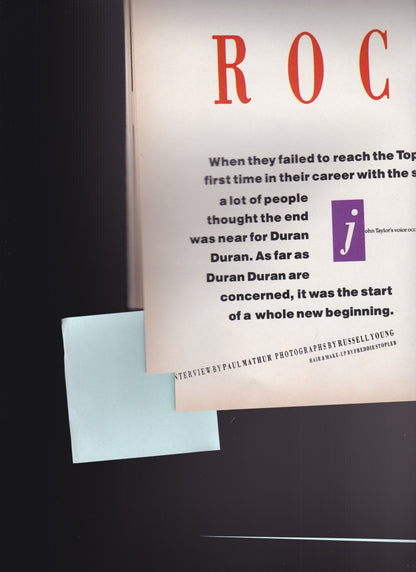 Blitz Magazine 1987 - Simon Le Bon