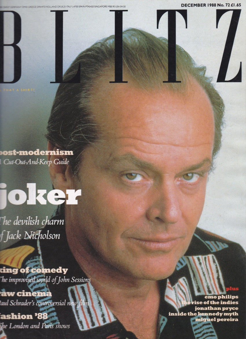 Blitz Magazine 1989 - Jack Nicholson