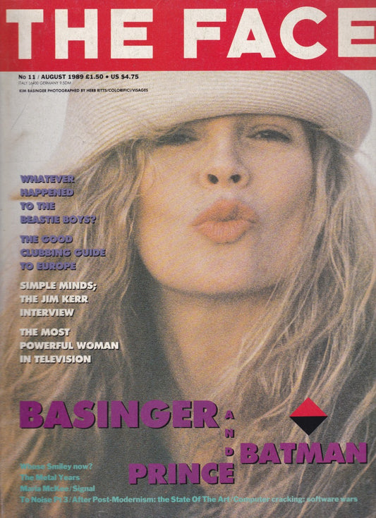 The Face Magazine 1989 - Kim Basinger
