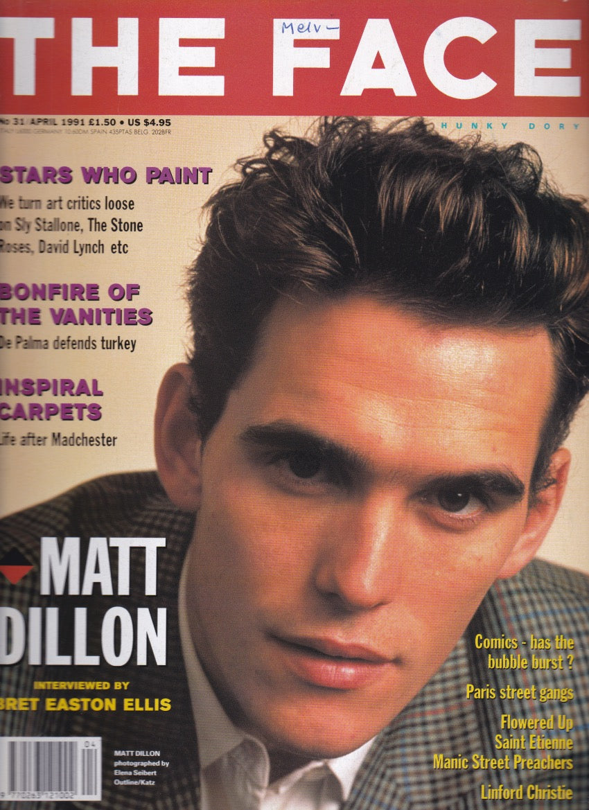 The Face Magazine Matt Dillon - 1991