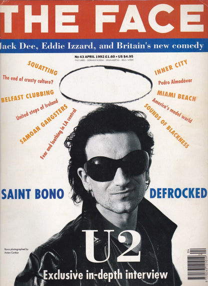 The Face Magazine Bono U2 - 1992