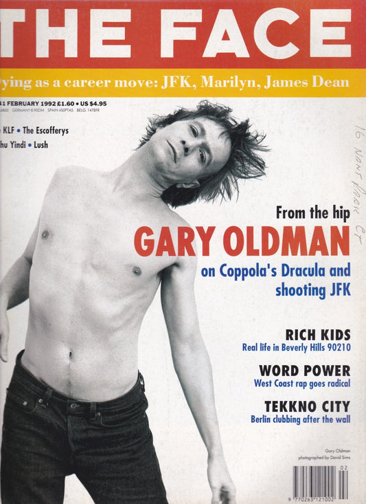 The Face Magazine Gary Oldman - 1992
