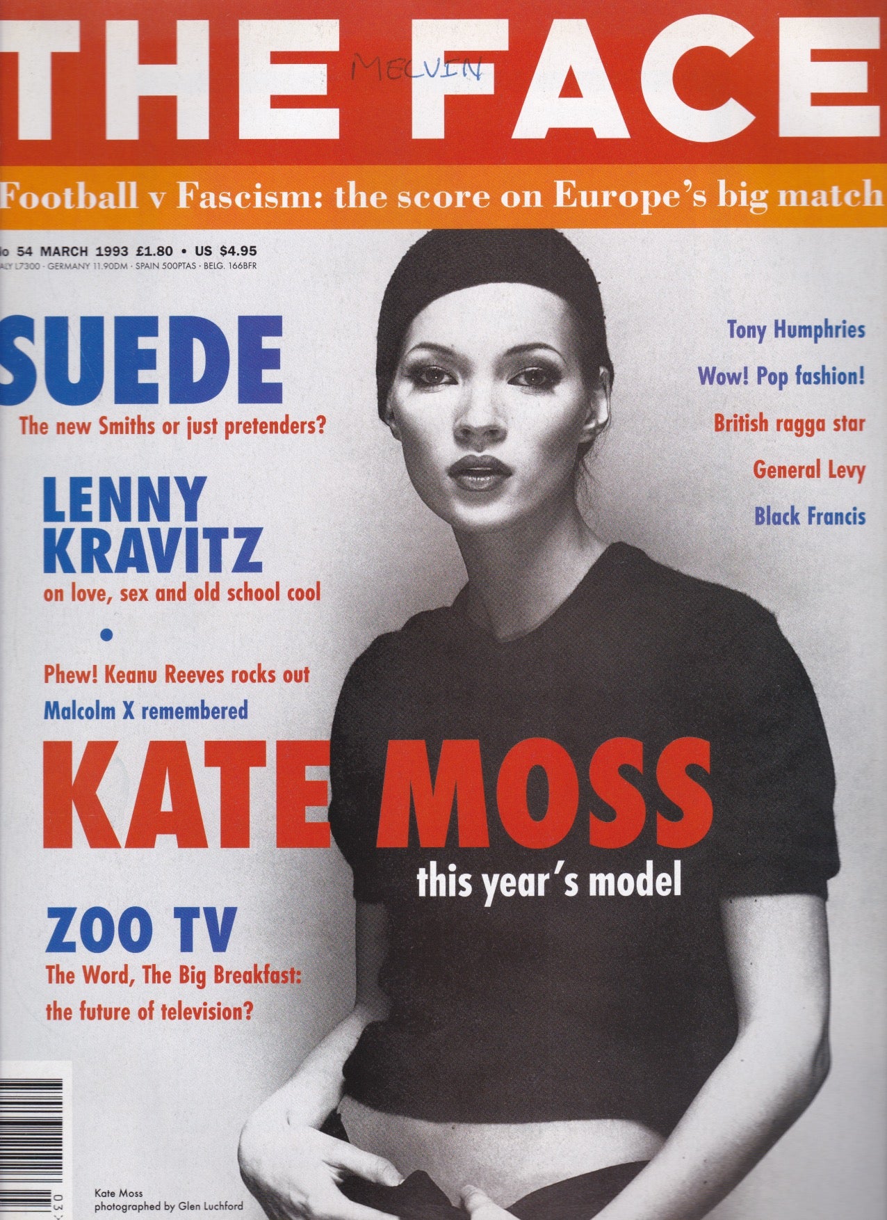 The Face Magazine 1993 - Kate Moss