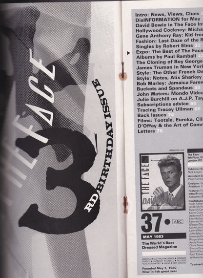 The Face Magazine - David Bowie