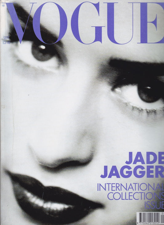 Vogue Magazine September 1990 - Jade Jagger